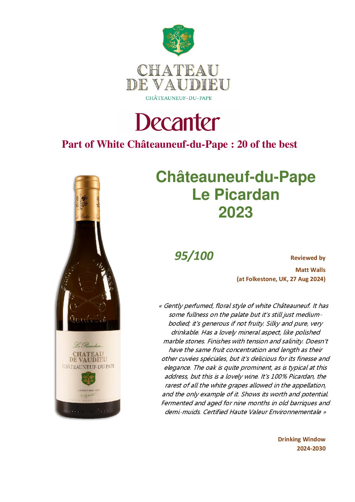 Decanter reviewed by Matt Walls